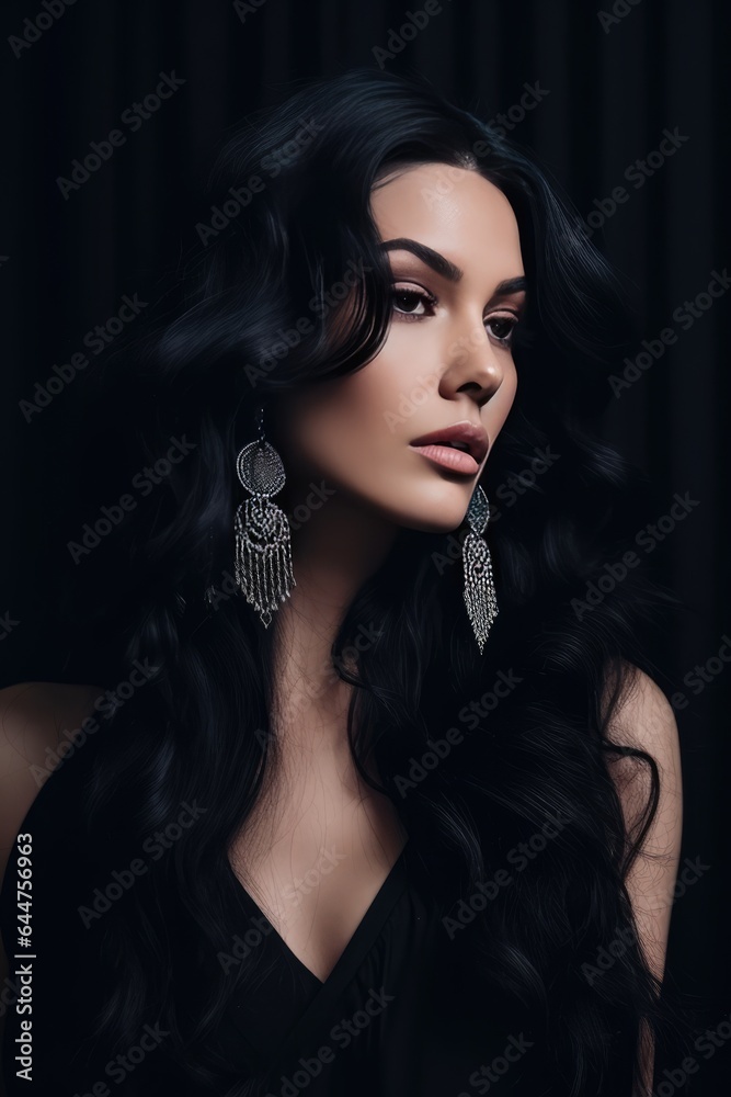 Fictional Character Created By Generated AI.Alluring Beauty in Monochrome Fictional Character Created By Generated AI.Alluring Beauty in Monochrome