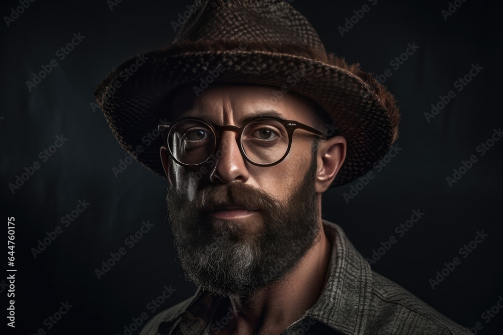 Fictional Character Created By Generated AI.The Ultimate Hipster