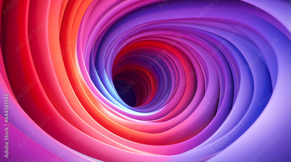 Spectacular 3D Swirl Background. Color Explosion in Geometric Design