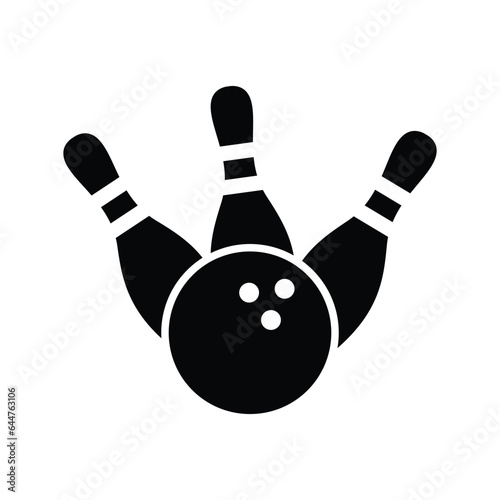 bowling icon vector design template simple and clean