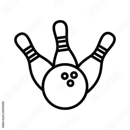 bowling icon vector design template simple and clean