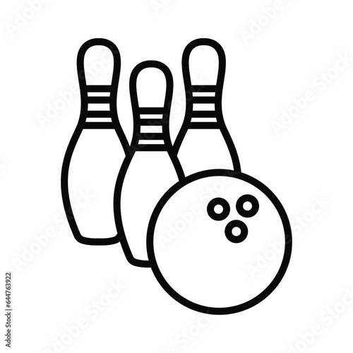 bowling icon vector design template simple and clean