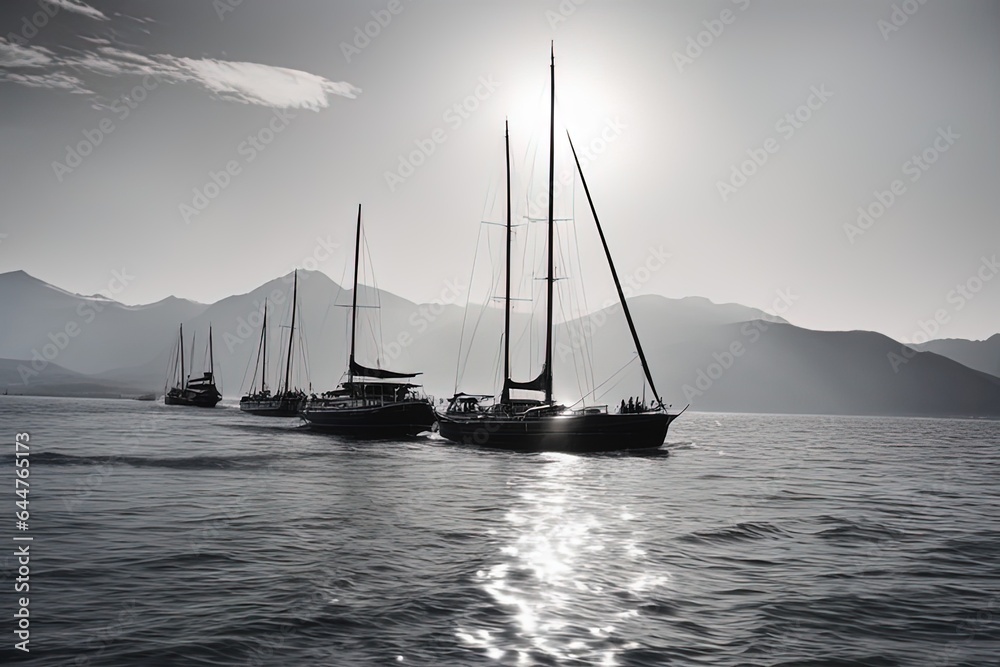 beautiful view of the sea sailing boats in the sea beautiful view of the sea