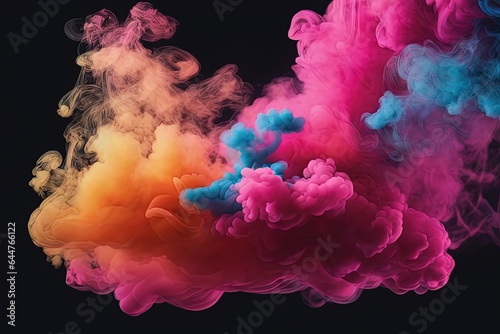 abstract colorful smoke, swirling movement abstract colorful smoke, swirling movement colored smoke in the shape of cloud. 3d render.