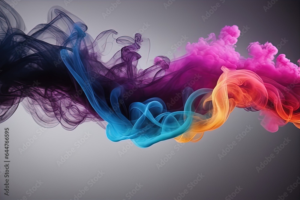 smoke on black background, colorful abstract background.smoke on black background, colorful abstract background.colored smoke on black background