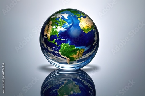 globe with reflection on a white background globe with reflection on a white background earth globe on a white background  3d rendering