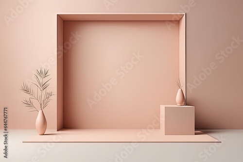 modern empty room  3d render  interior design mock up 3d illustration of minimal empty interior design. abstract background for product presentation. mock up for product display or design.modern emp