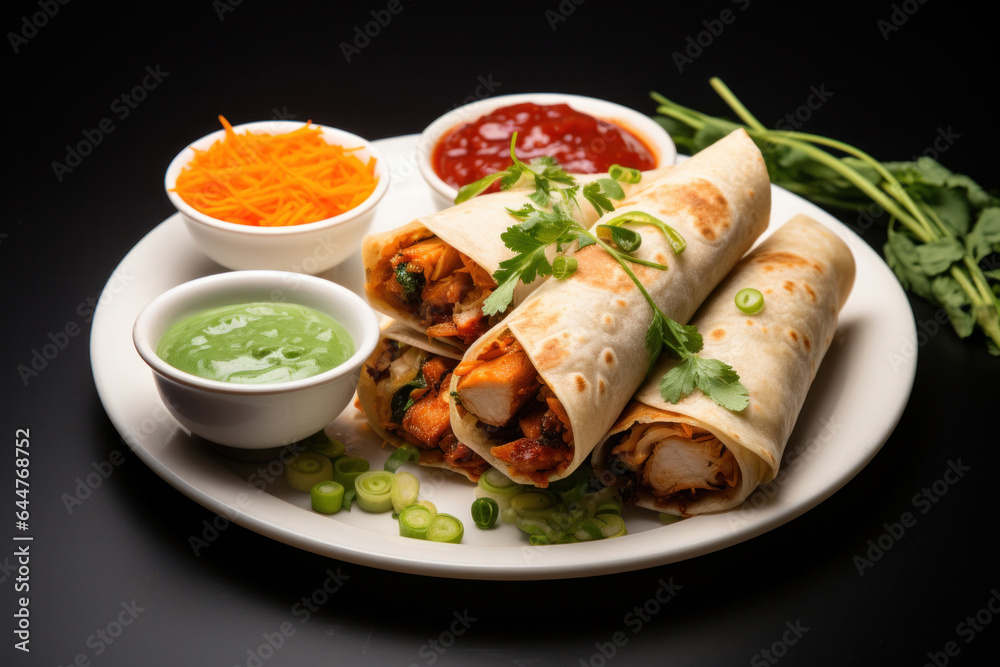 Indian Veg Spring Roll OR Wrap also known as Franky or chapati roll Indian Veg Spring Roll OR Wrap also known as Franky or chapati roll