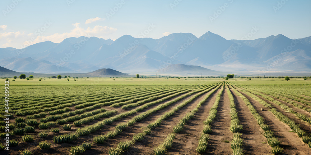 Agriculture Fertile Field of Organic Crops .  Organic Crop Farming
Fertile Agriculture Fields