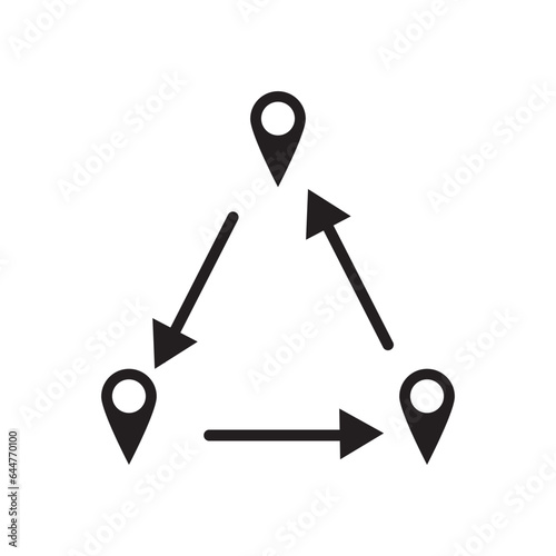 coordinate icon vector