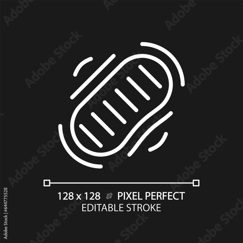 Wall Mural Moon footprint pixel perfect white linear icon for dark theme