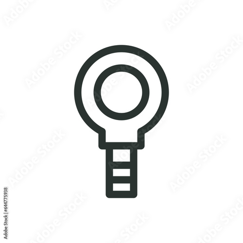 Eye bolt isolated icon, ring bolt vector icon with editable stroke