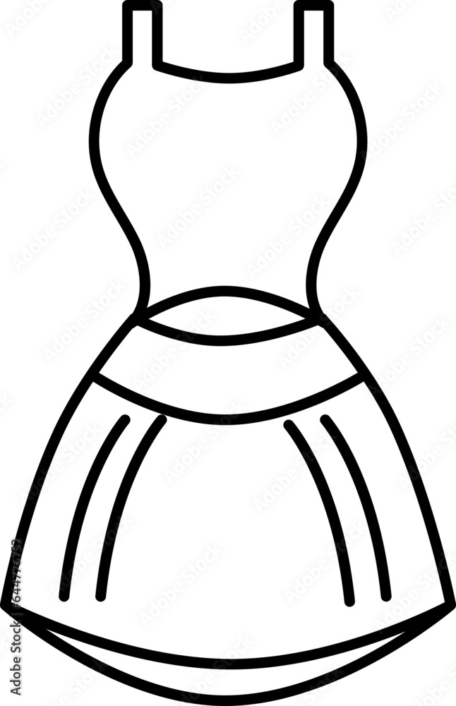 Isolated Frock Icon in Flat Style. Isolated Frock Icon in Flat Style.