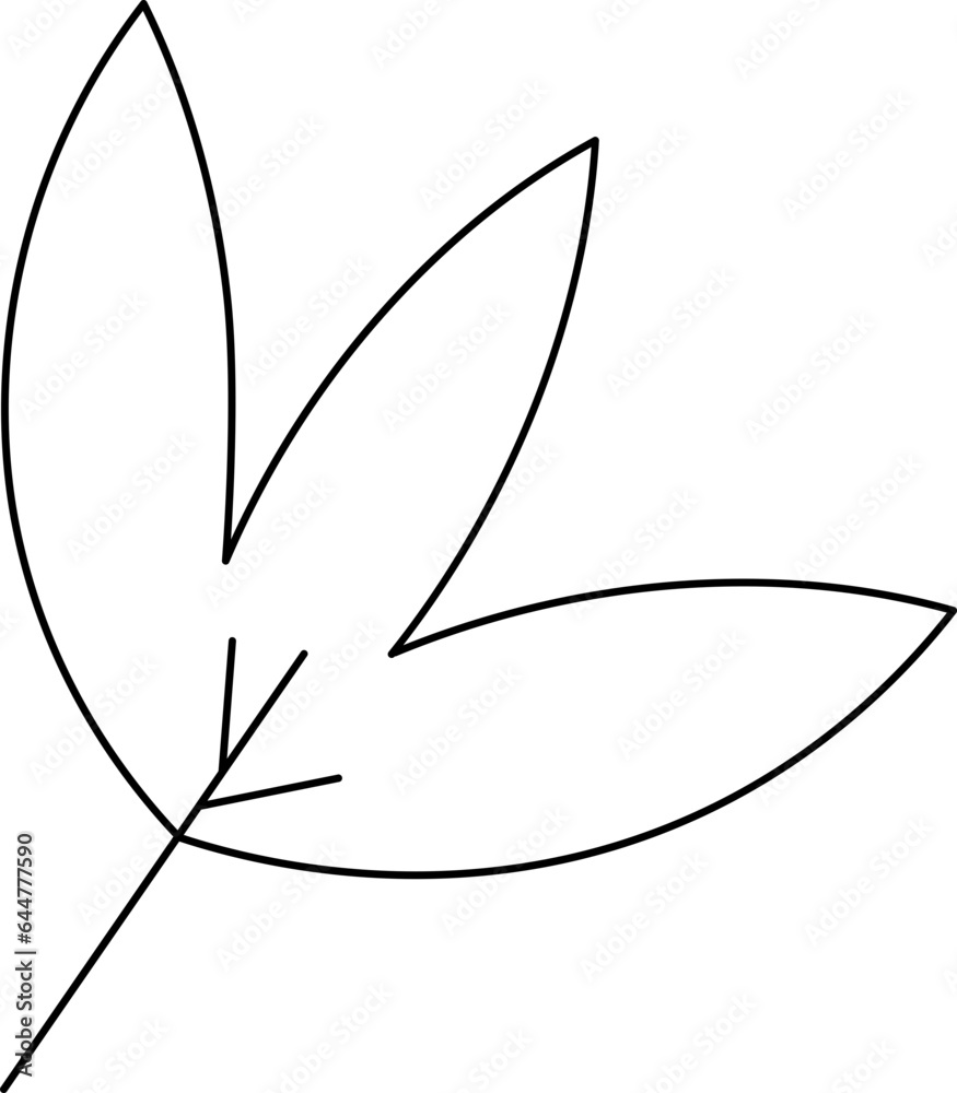 Leaf icon or symbol in black outline. Leaf icon or symbol in black outline.