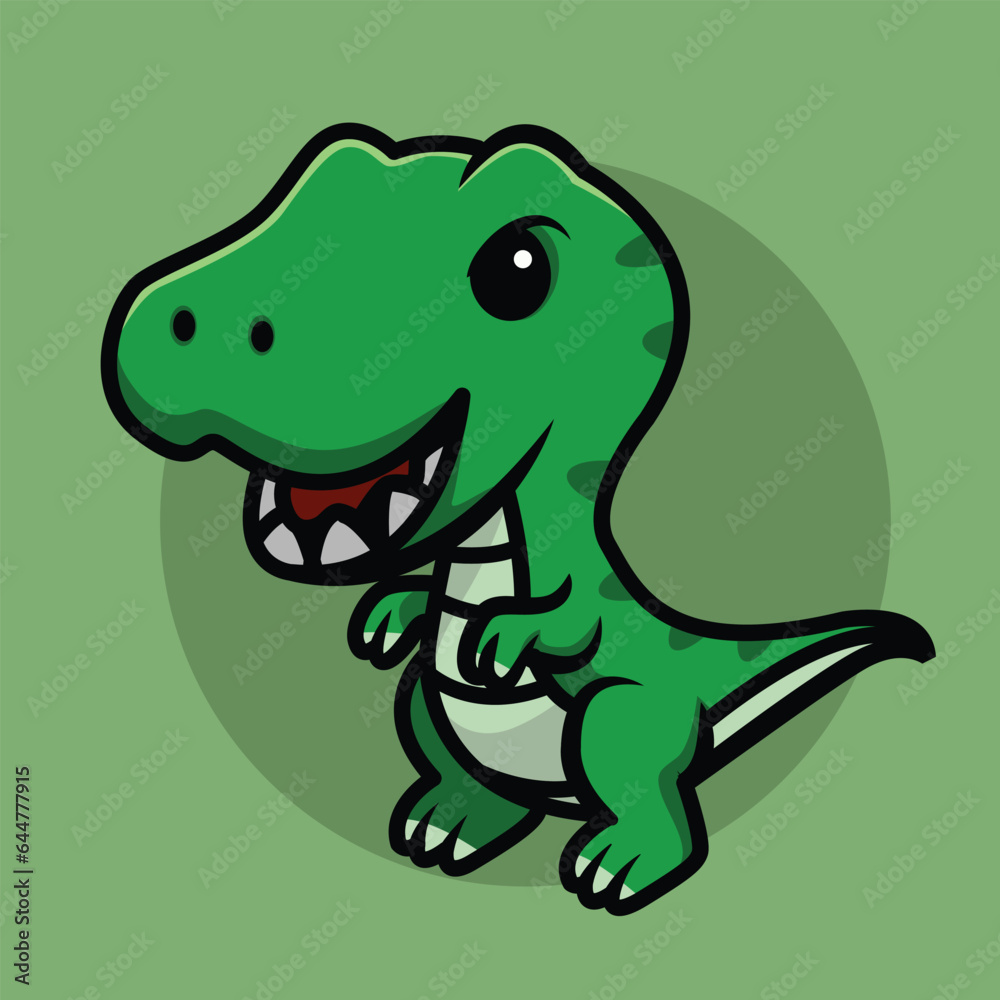 Fototapeta premium baby dino mascot icon vector