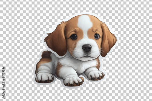 Cute puppy sticker © Design guru001