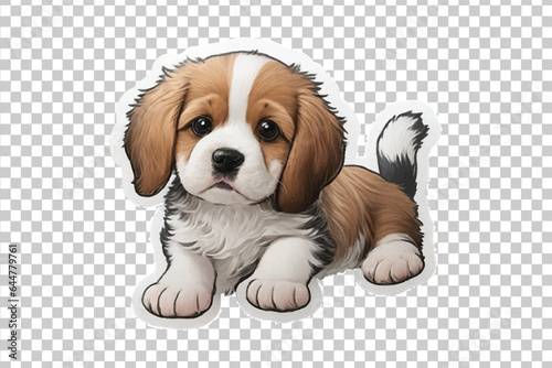 Cute puppy sticker
