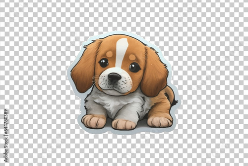 Cute puppy sticker © Design guru001