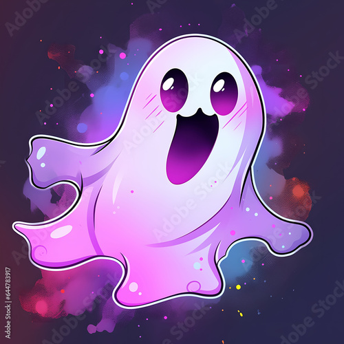Cute Halloween ghost mascot