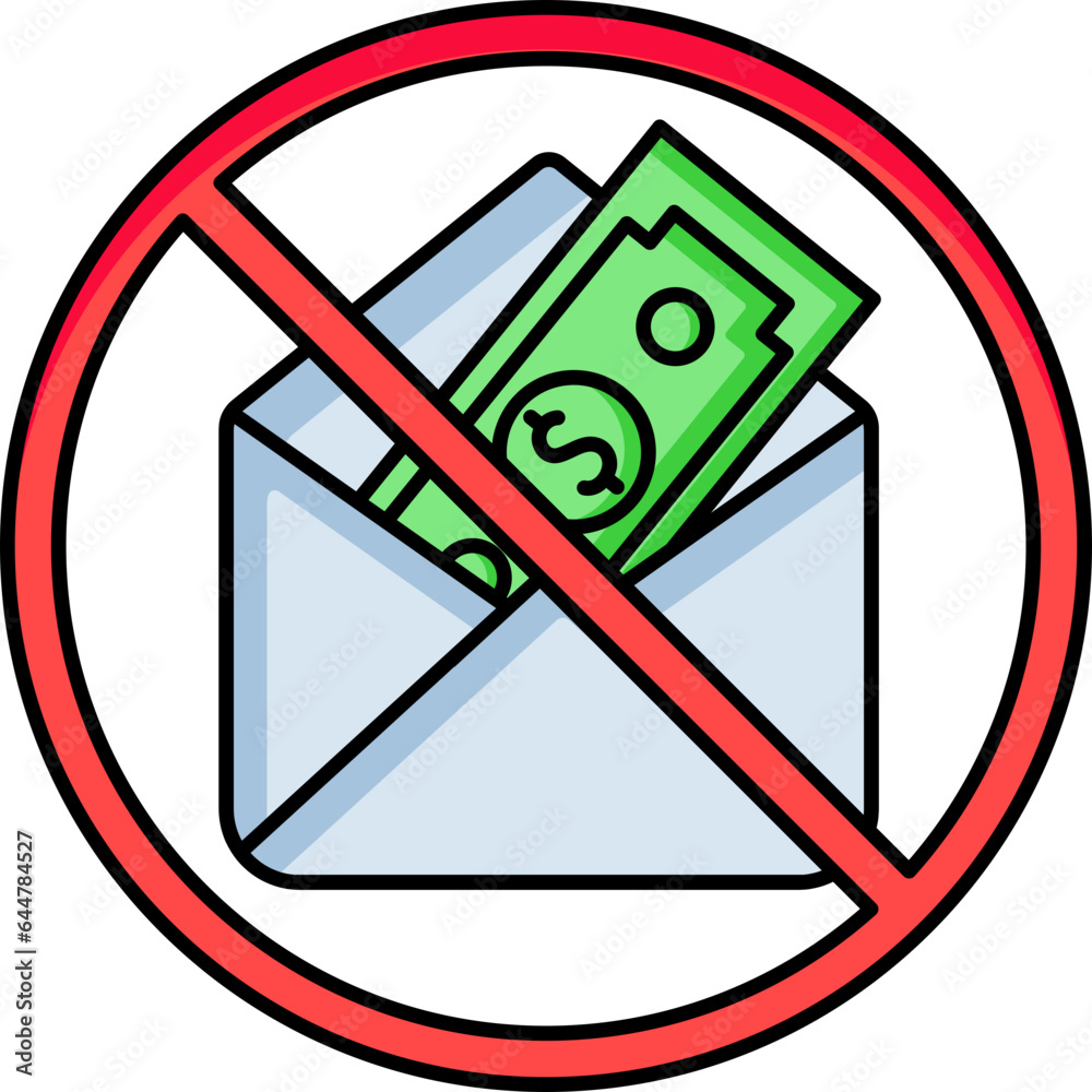 Vector illustration of Stop corruption icon. Vector illustration of Stop corruption icon.