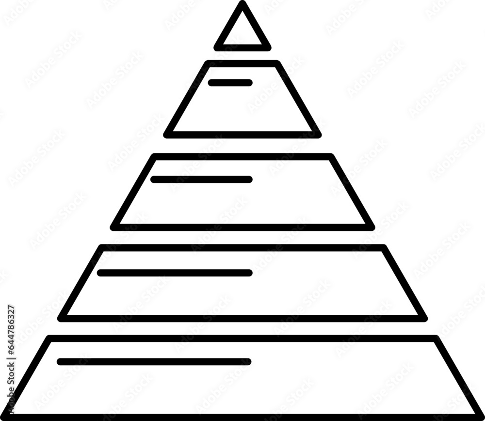 Pyramid Icon In Thin Line Art. Pyramid Icon In Thin Line Art.