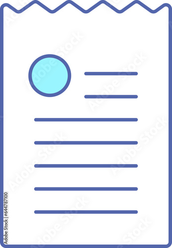 Invoice Or Bill Icon In Flat Style.