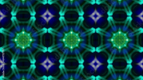 Bright color kaleidoscopic mosaic 4K background