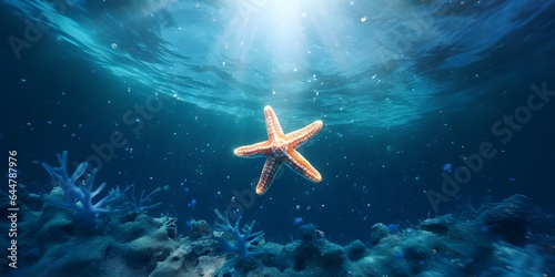 Underwater world, inhabitants of the deep sea