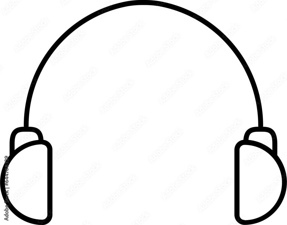 Illustration of Headphone icon in line art. Illustration of Headphone icon in line art.