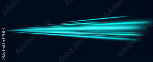  Neon speed lines. Dynamic light motion traces. Light trace wave, trace line.
