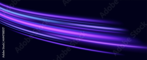  Neon speed lines. Dynamic light motion traces. Light trace wave, trace line.