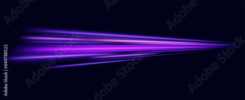  Neon speed lines. Dynamic light motion traces. Light trace wave, trace line.