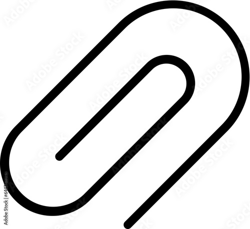 Link or paper clip icon in black line art.
