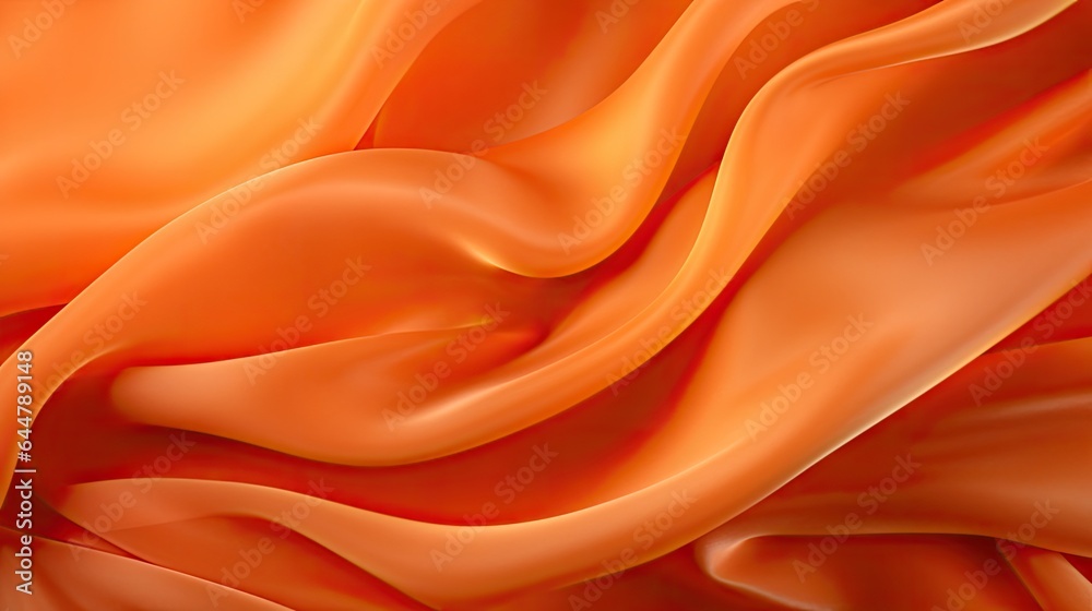 orange silk background - generative ai