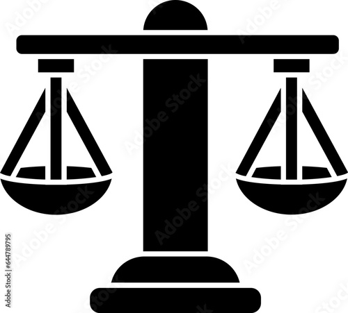 Vector illustration of balance scale icon.