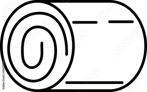 Dish roll icon in black outline.