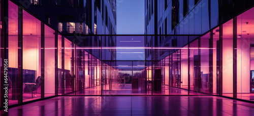 modern pink metropolitan cityscape.