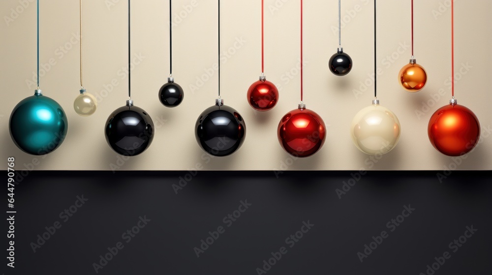 Inclusive Ornaments: Minimalist ornaments of different designs hanging together Inclusive Ornaments: Minimalist ornaments of different designs hanging together