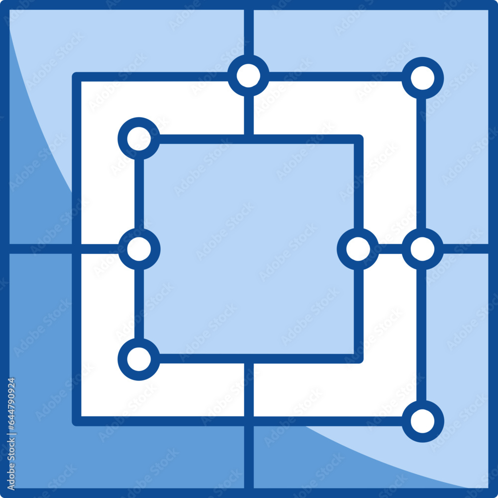 Morris Or Mill Game Icon In Blue And White Color. Morris Or Mill Game Icon In Blue And White Color.