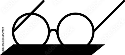 Goggle Icon In B&W Color.