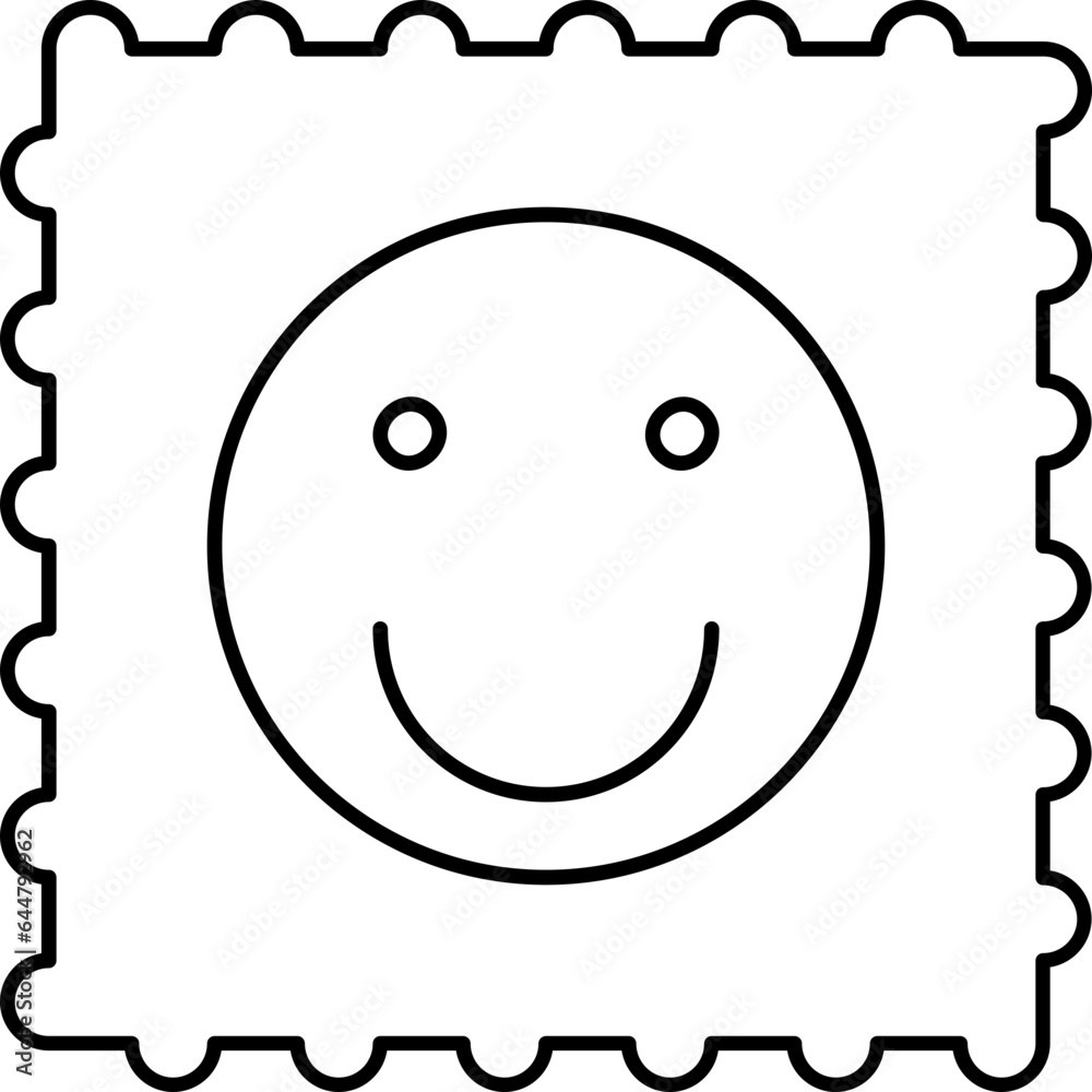 Fototapeta premium LSD Icon In Black Line Art.