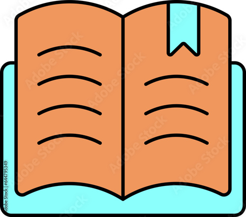 Open Book icon in Flat Style.