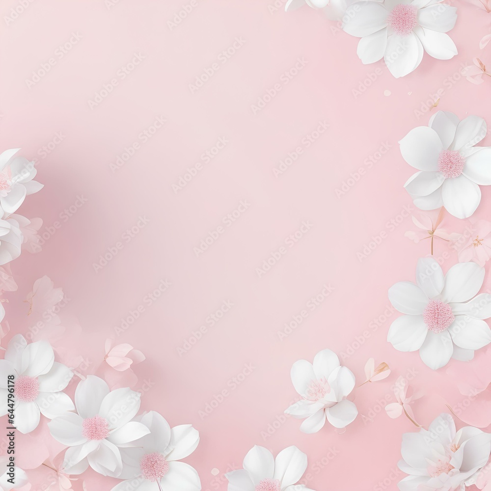 pink background with flowers pink background with flowers