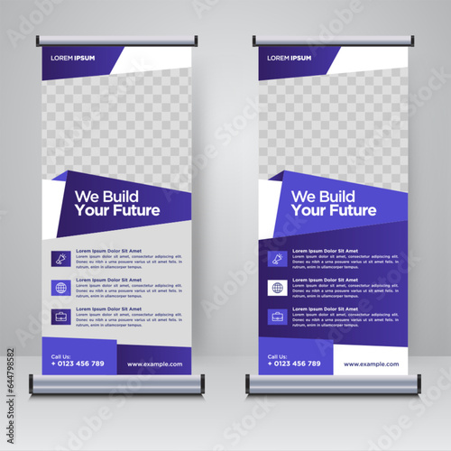 Corporate rollup or X banner design template