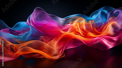 abstract colorful smoke. Generative Ai