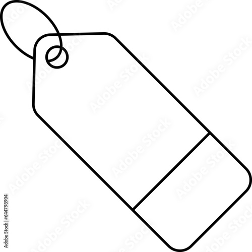 Stroke Style Tag Icon Or Symbol.