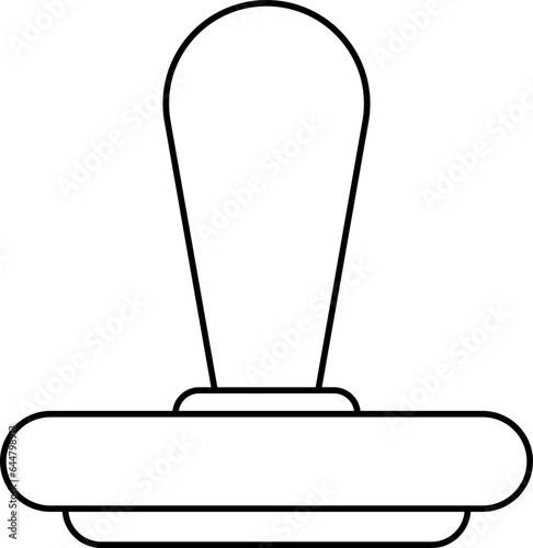Illustration Of Stamp Icon In Line Art.