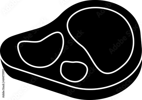 Beef Icon In Glyph Style.