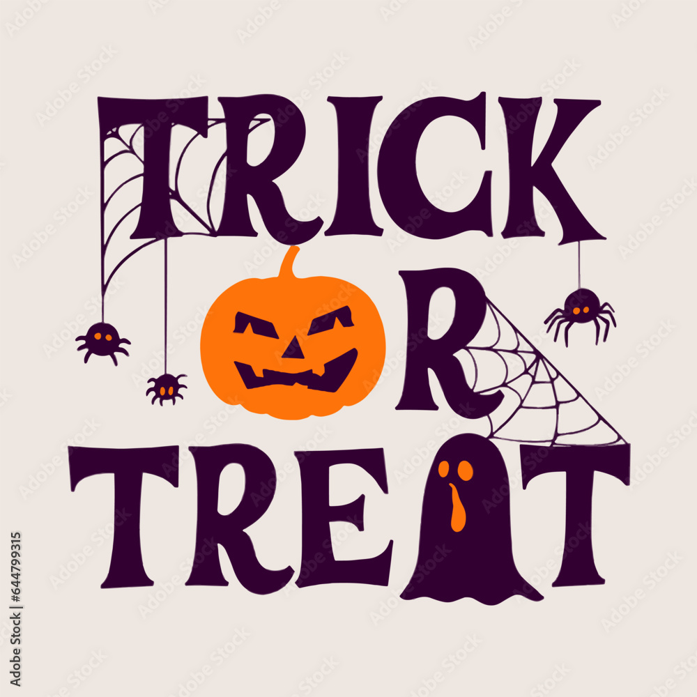 Halloween Spooky - Trick Or Treat Vector Art, Illustration and Graphic
