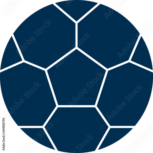 Isolated Football Icon in Blue Color.